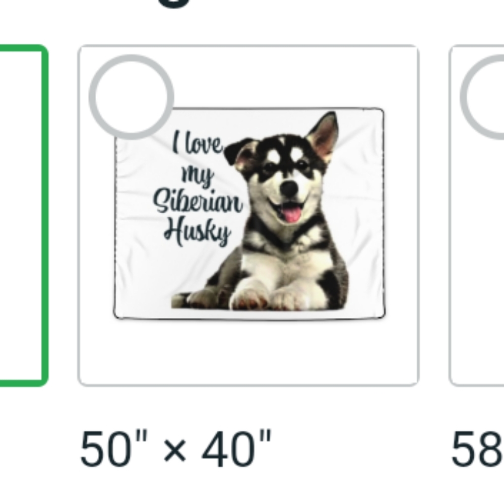 I love my Siberian Husky 50x40 Polyester Blanket